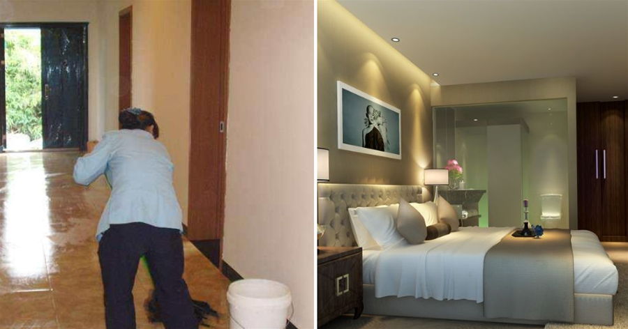 夫妻入住賓館一夜, 退房後保潔阿姨去打掃, 感歎: 從沒見過這樣的房客